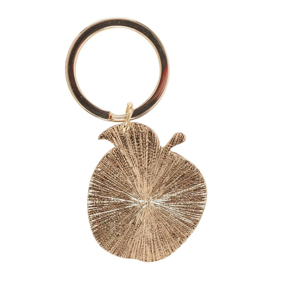 image 1 of Something Different Best Teacher Apple Keyring - Red/Green - One Size