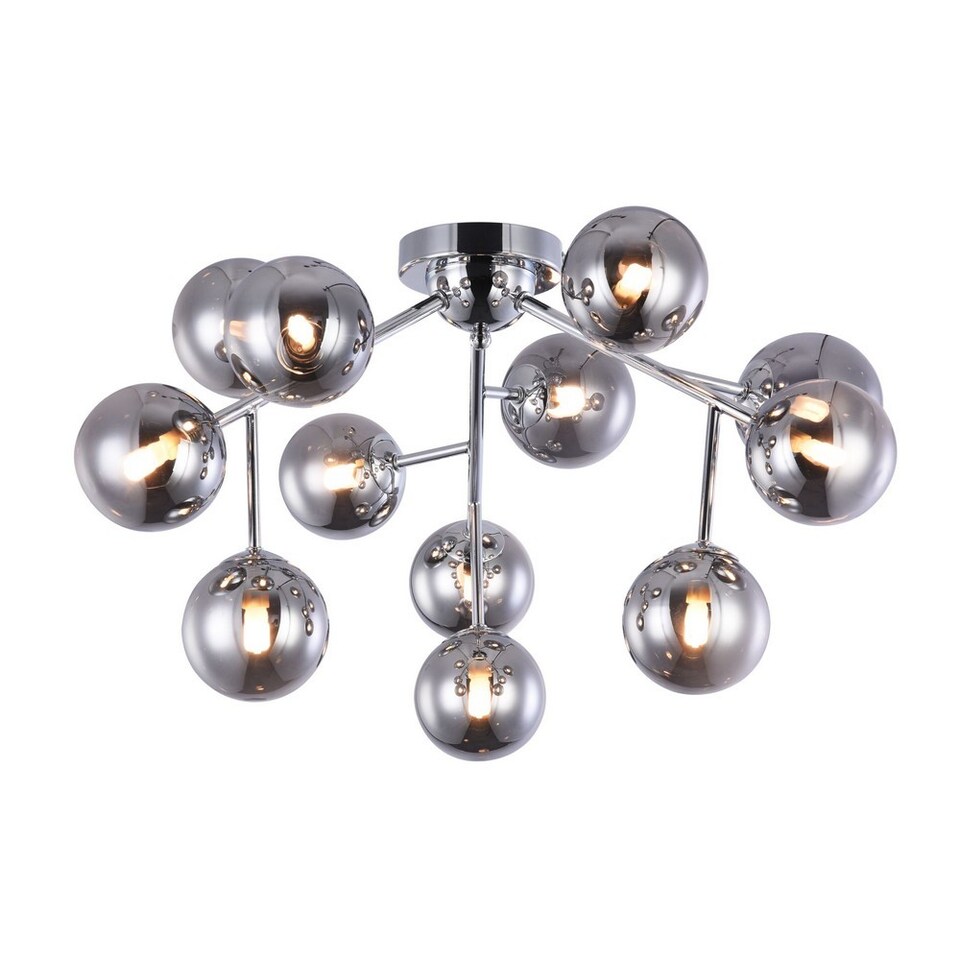 image 1 of Dallas Semi Flush Ceiling Lamp Chrome, 12 Light, G9