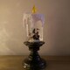 image 4 of 25cm Snowtime Dual Power LED Water Spinner Candlestick with Santa Scene