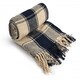 image 2 of Comfy Check Collection Recycled Cotton Throw in Navy (70" x 100") Blue | Blue