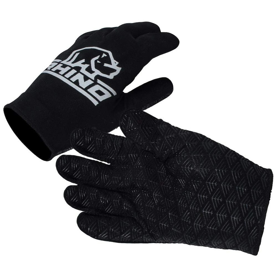 Rhino Pro Full Finger Mitts Adult - Black - Small/Medium - Rugby - RRP230S N/A