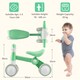 image 2 of COSTWAY Cute Baby Balance Bike Childrens Bicycle Green