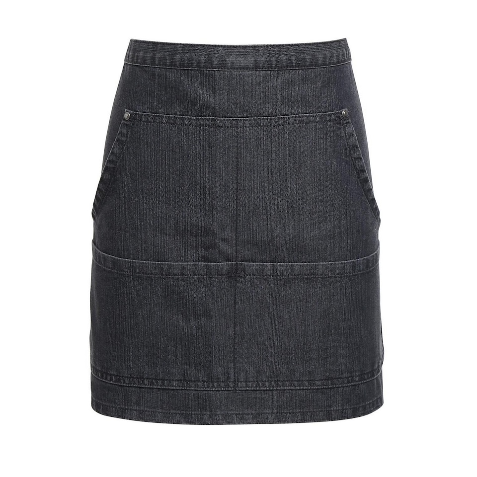 image 1 of Premier Unisex Adult Waist Apron | Black | Black Denim | One Size | 1
