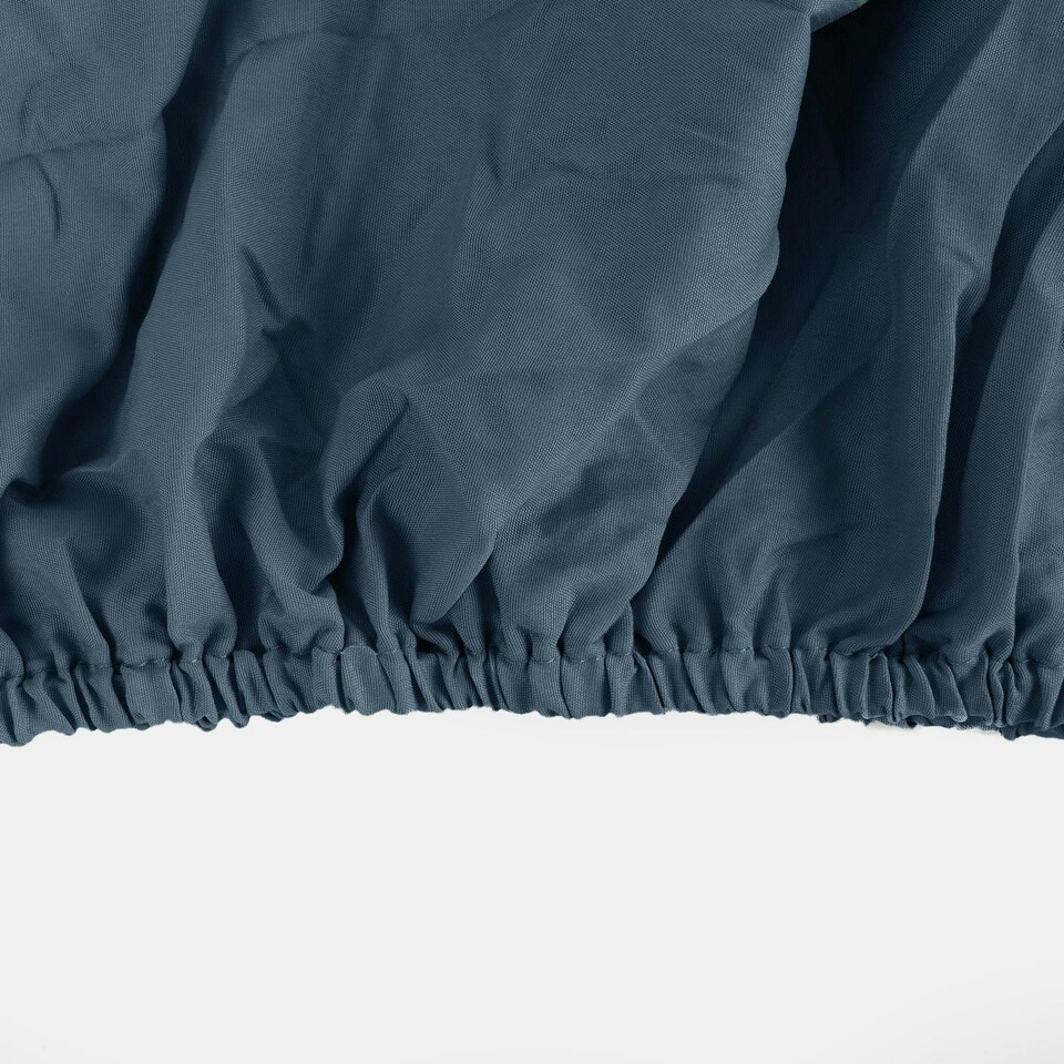 image 1 of OHS Soft Plain Fitted Bed 25cm Deep Elasticated Sheet, Double - Denim Blue