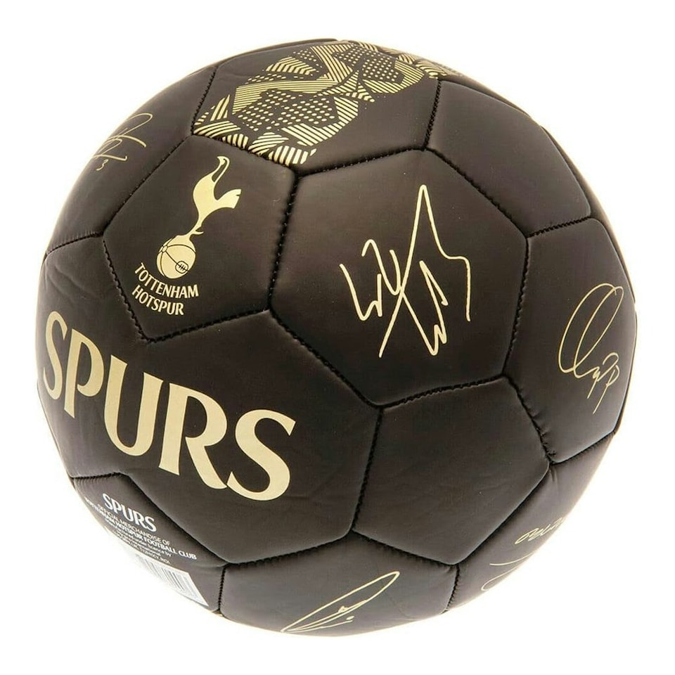 image 1 of Tottenham Hotspur FC Phantom Signature Football - Black/Gold - 5 (UTBS3349)