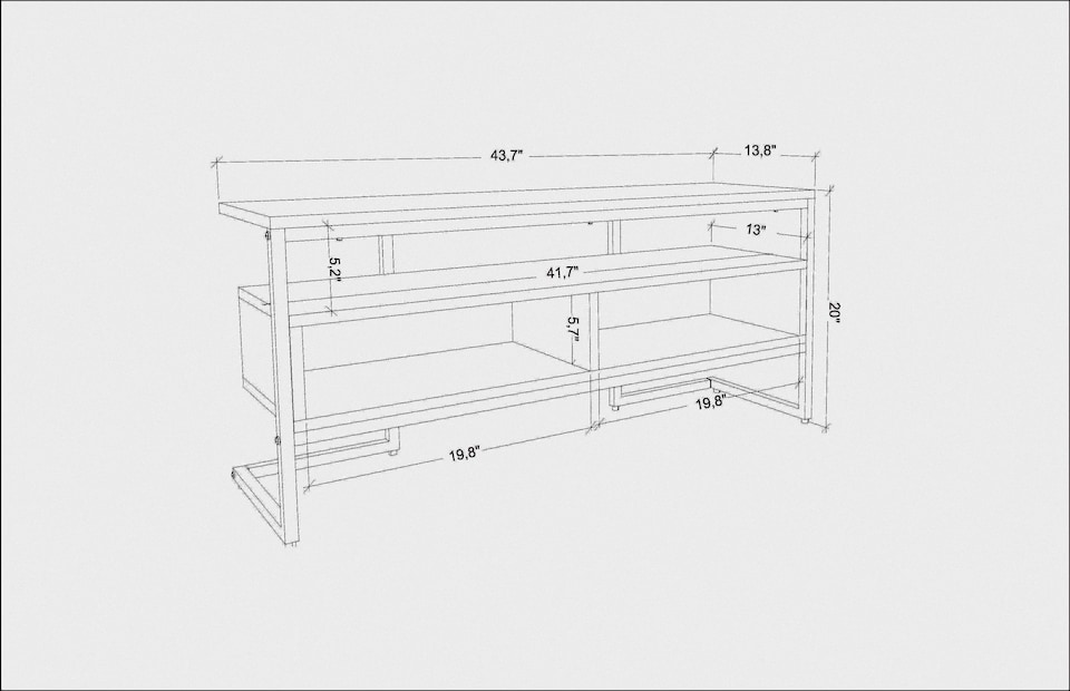 image 1 of Decorotika Merrion TV Unit for TV's up to 50 inches