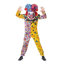 Bristol Novelty Unisex Big Head Clown Costume - Multicoloured - One Size One Size