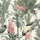 image 1 of World Of Wallpaper Manu Tropical Wallpaper - Cream/Green - 10m x 53cm Cream