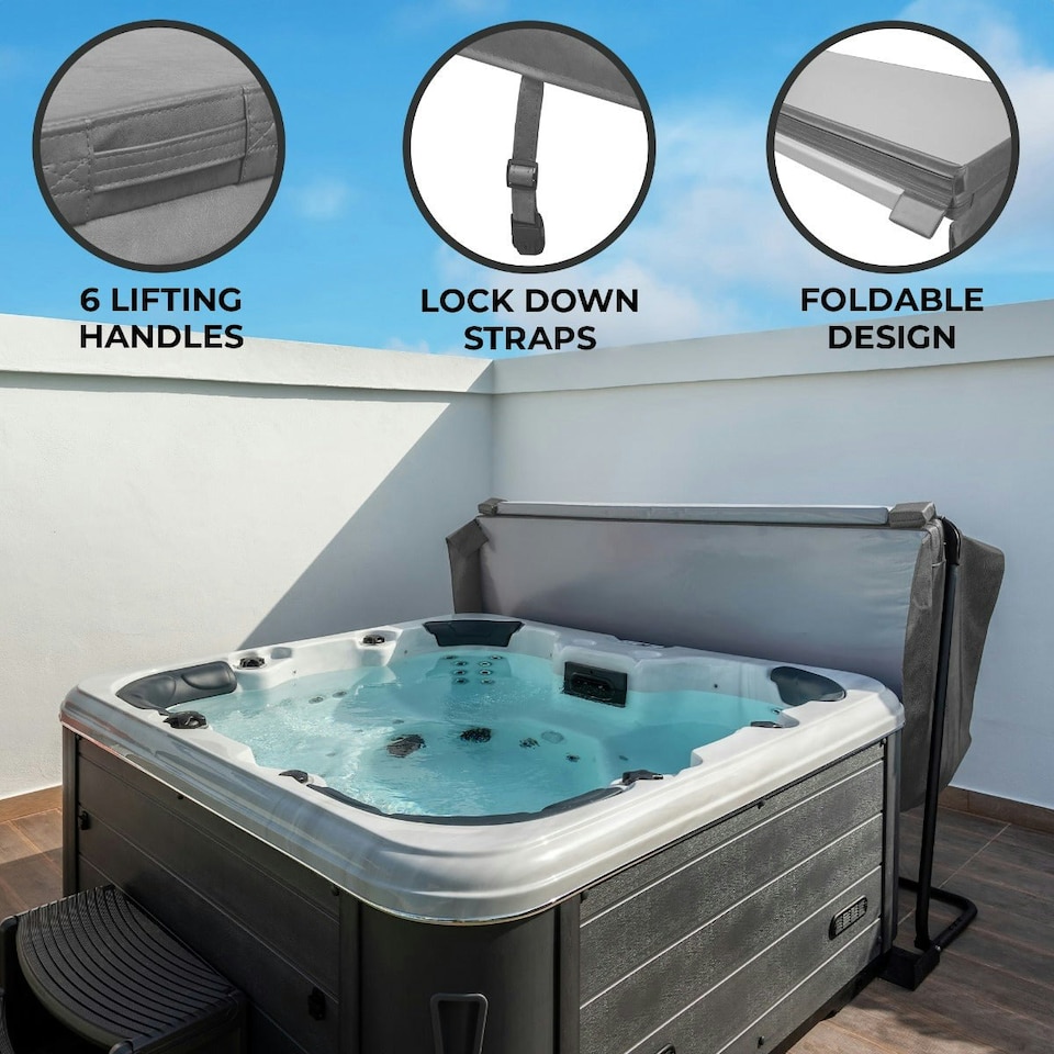 image 1 of 2.1m Hot Tub Spa Cover - Grey Grey