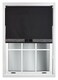 image 3 of FURNISHED Blackout Roller Blind with Black Glitter Trim and Black Bow Trimmable Window Shade | Black | Black | (W) 205cm x (L) 210cm