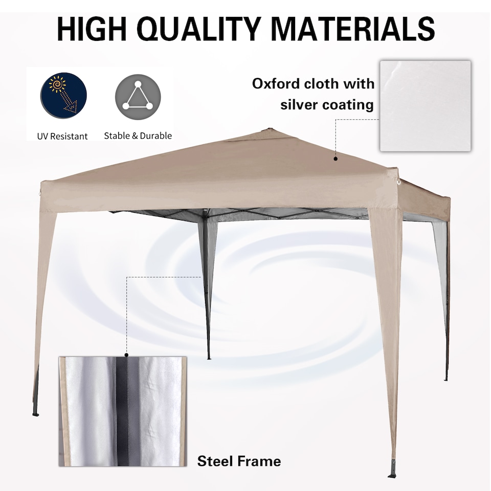 image 1 of MCC Direct Gazebo 3x3 Pop up Beige | Cream | Beige