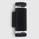 image 3 of ValueLights Black Ryston Outdoor Wall Up-Down Light with 5W Cool White Bulb