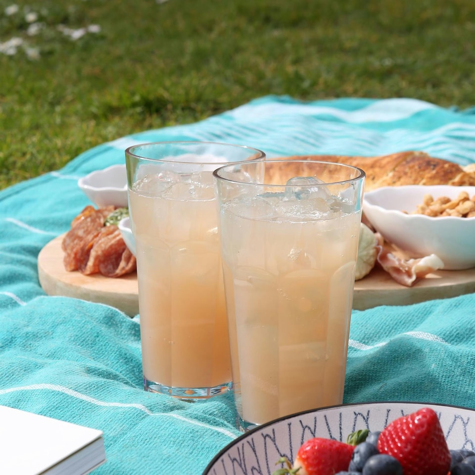 image 1 of Argon Tableware Reusable Plastic Highball Glasses - 665ml - Pack of 6 Clear