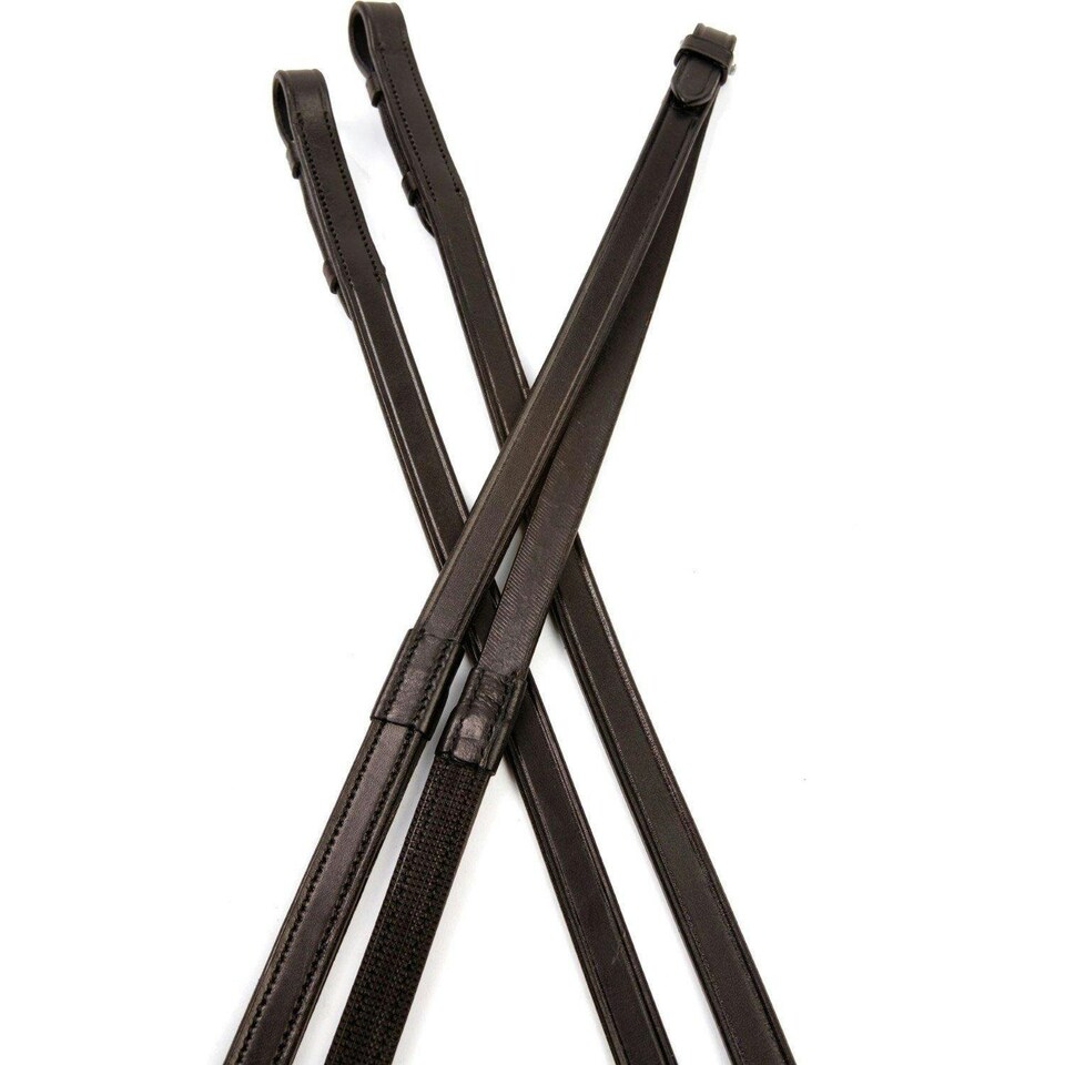 Collegiate One Sided Rubber Reins IV - Brown - 54in
