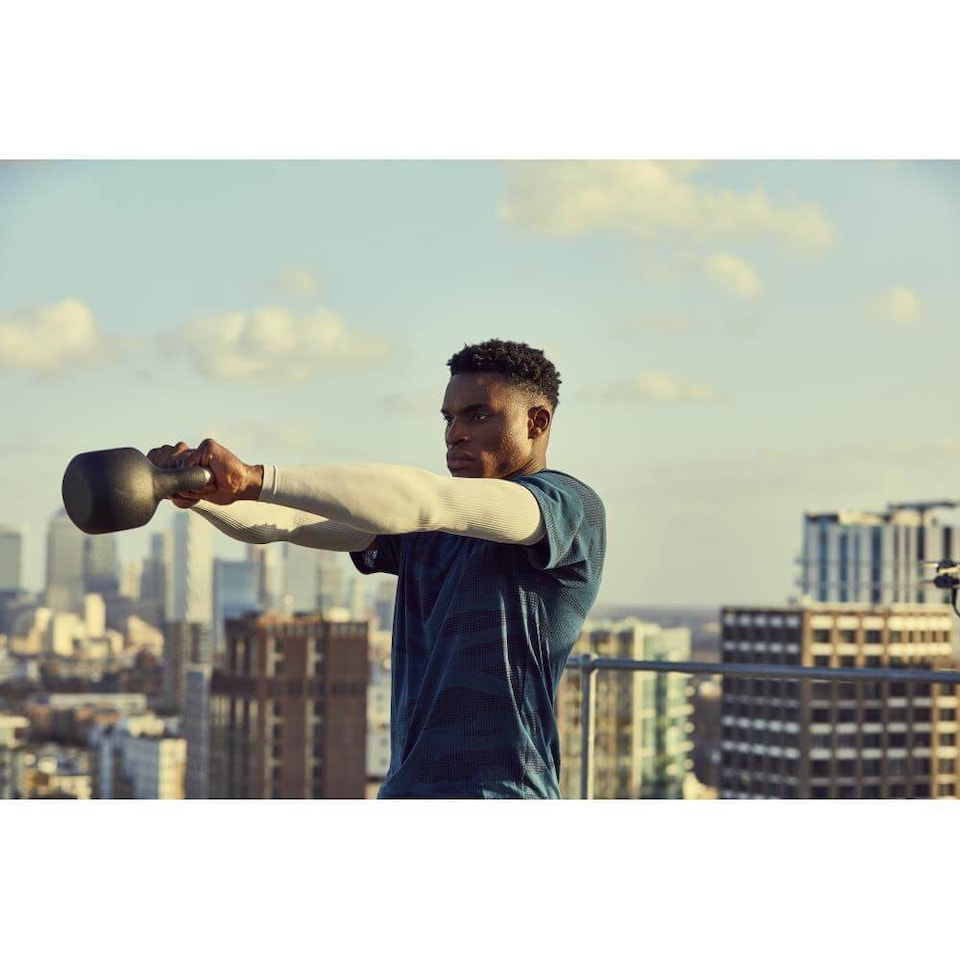 image 1 of Adidas 16 kg Neoprene-Coated Cast Iron Kettlebell | Black | Black | Not provided