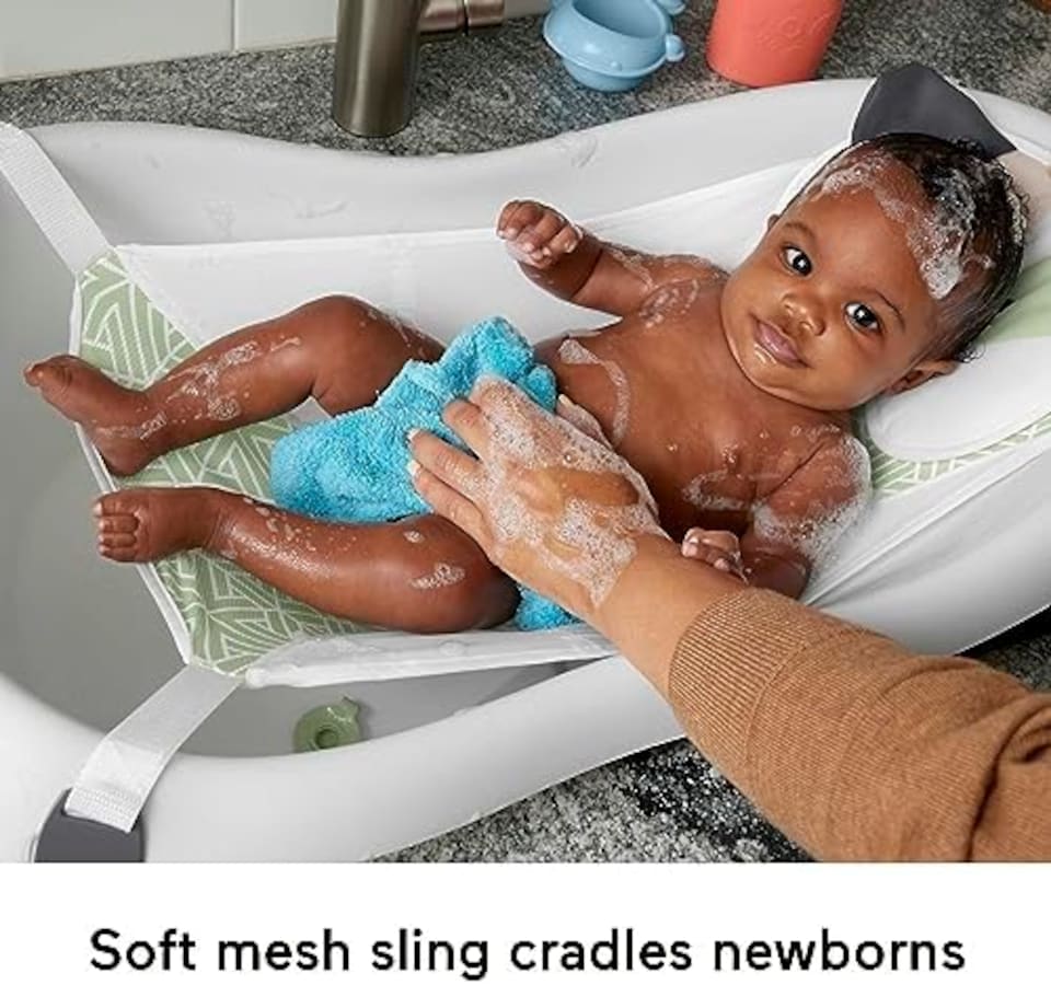 image 1 of Fisher Price Baby To Toddler 4 In 1 Sling Seat Bath Tub