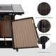 image 4 of Outsunny Rattan Fire Pit Square Patio Heater with Fire Control Panel