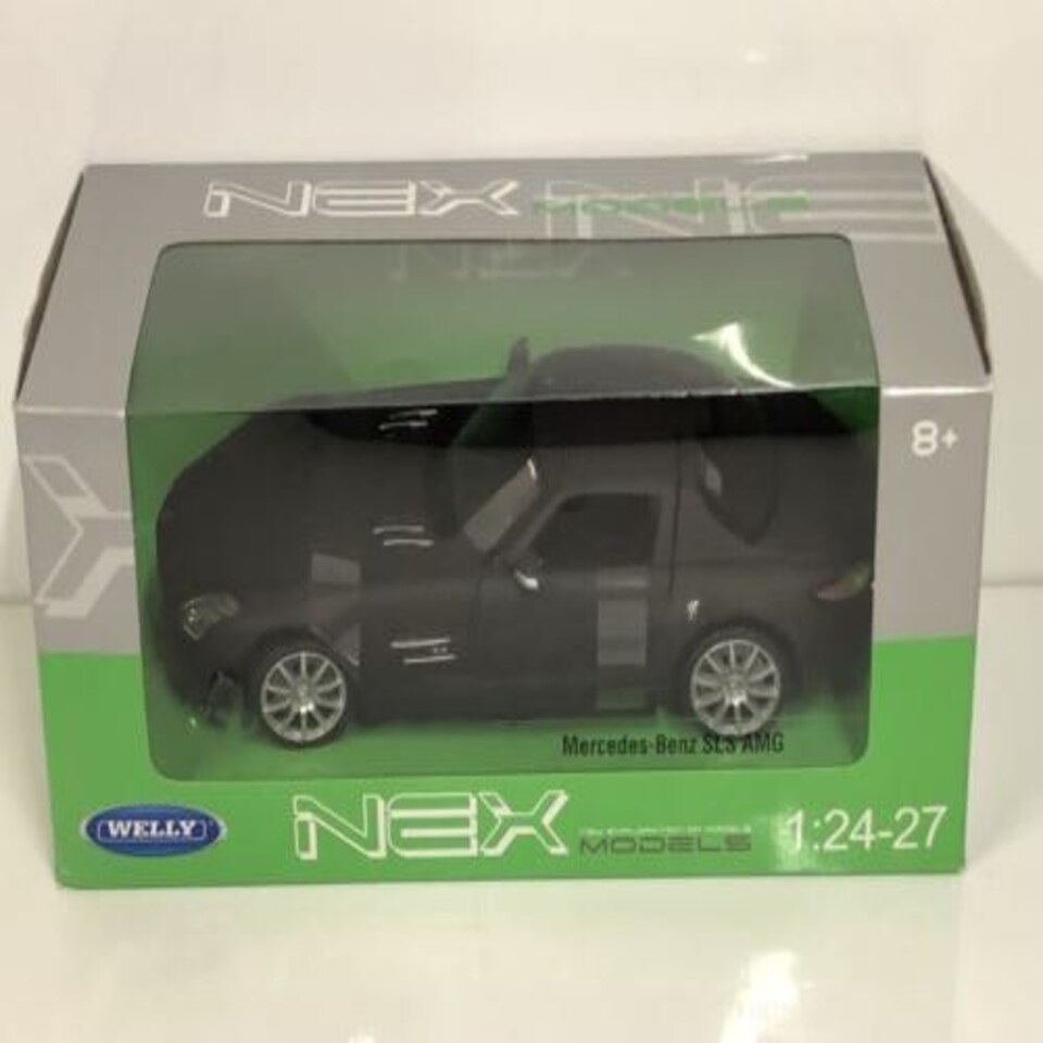 image 1 of Mercedes-Benz SLS AMG Matt Black 1:24-27 Scale Welly 24025MA New