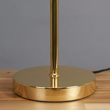 ValueLights Contemporary Gold And White Dome Table Lamp