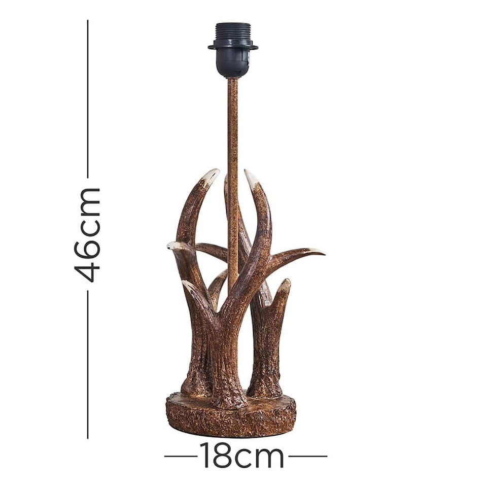 image 1 of ValueLights Intertwined Caribou Antler Design Table Lamp Base Rustic Natural Finish
