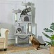image 2 of Yaheetech 158 cm Multi Level Cat Tree with Condos Light Grey