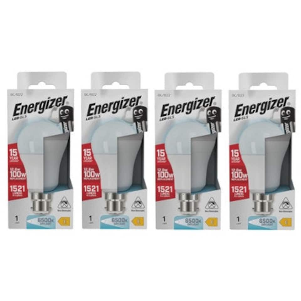 image 1 of Energizer LED GLS B22 1521lm 12.6W 6500K (Daylight) - Pack of 4