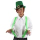 image 1 of Irish Buckle Top Hat with Short Red Wig & Green Braces | Green | 3
