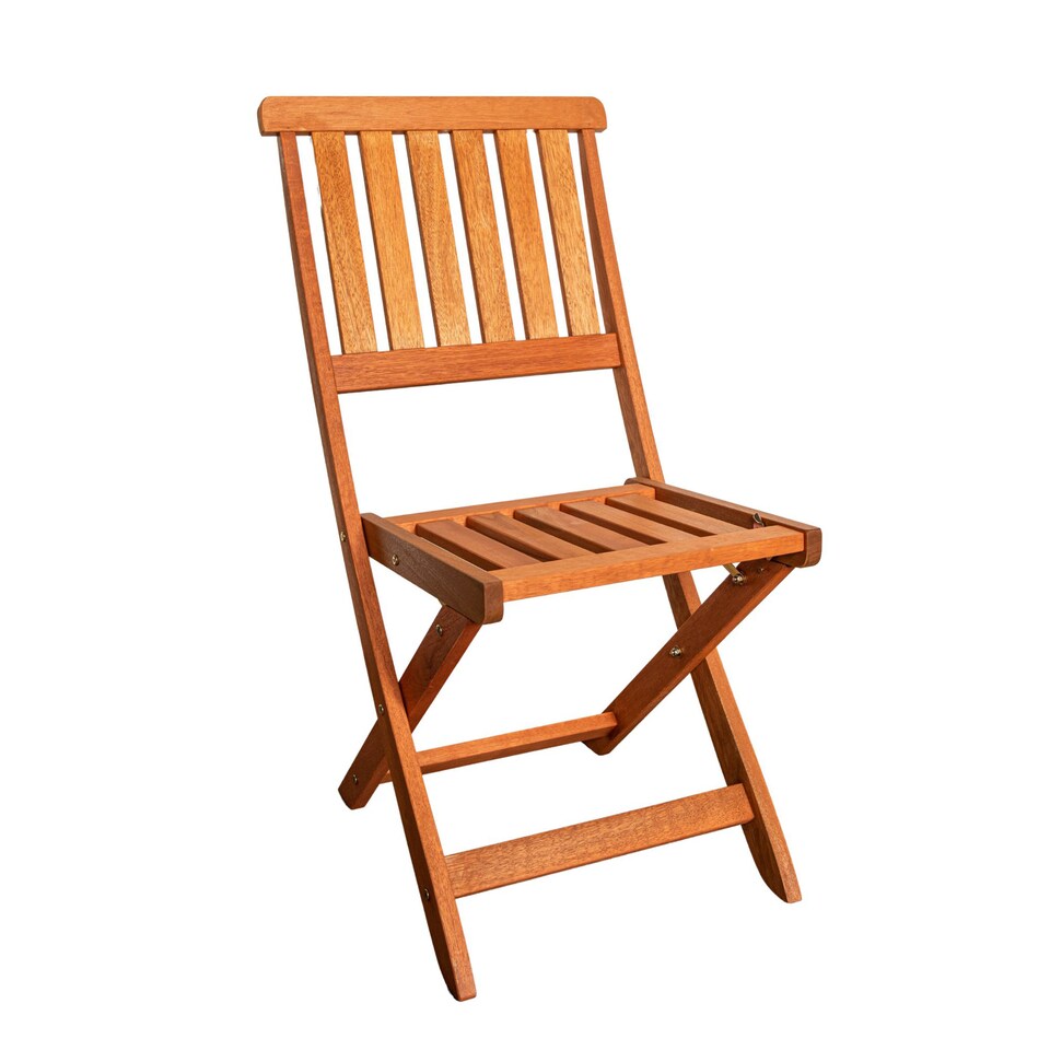image 1 of Set of 2 Bowness Outdoor Garden Patio Wooden Folding Chairs | Brown | Brown
