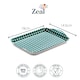 image 2 of Zeal Melamine Mini Tray, Gingham Pattern, 18 x 14 cm, Forest Green