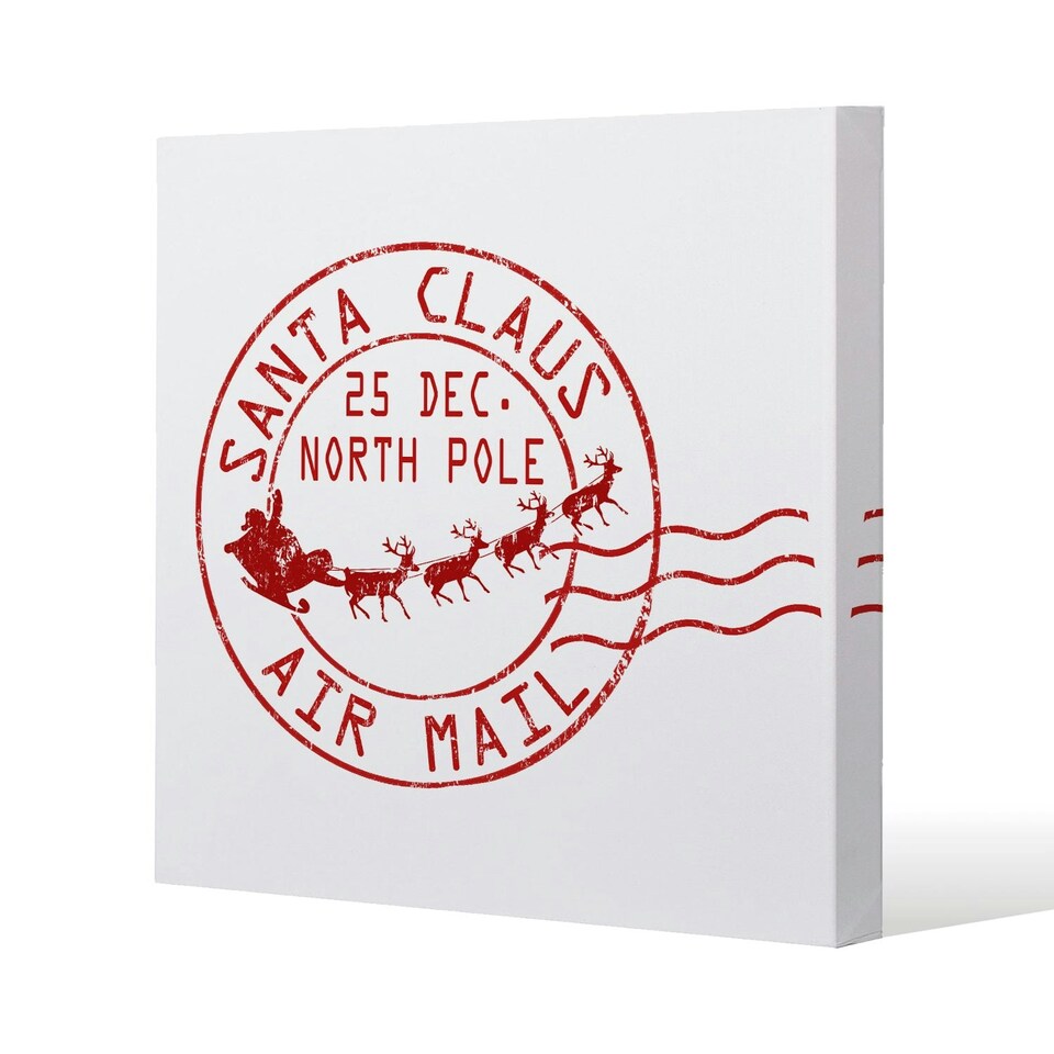 Santa claus air mail (canvas) 120x 120 x 4cm