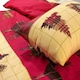 image 4 of Brushed Cotton Tartan Stag Duvet Cover Set - Super King - Red | Red | Super King