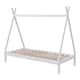 image 2 of Harry Kids Childrens White Wooden Teepee Tent Single Bed Frame | White | White | Single