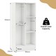 image 2 of COSTWAY 5-Cube Bookcase Wooden Storage Organizer White White