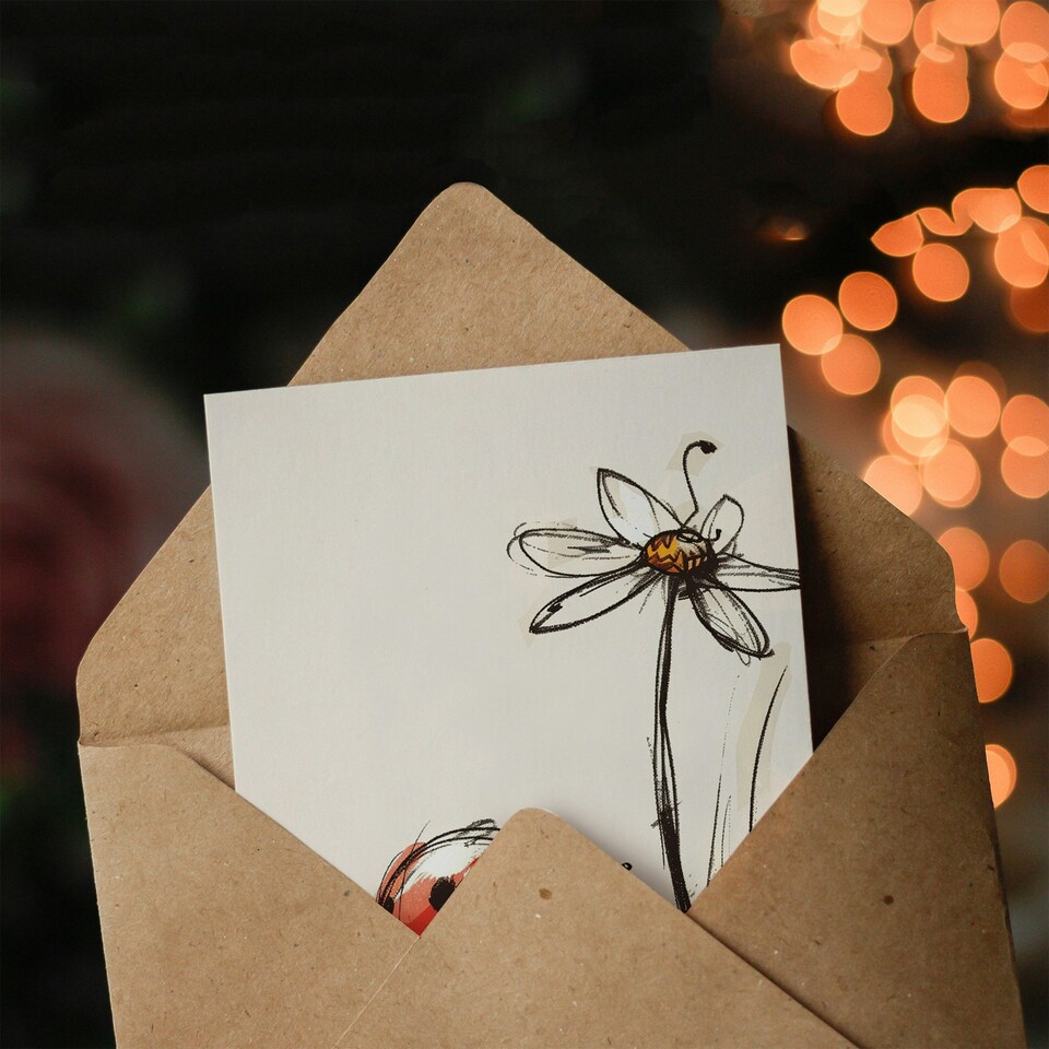 image 1 of Ladybird Daisy Flower Drawing Nature Woman Her Birthday Card