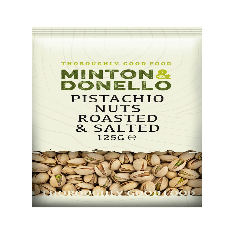 image 1 of Minton & Donello Roasted & Salted Pistachio Nuts 6 x 125g