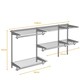 image 2 of COSTWAY Wall Mounted Closet System Hanging Organizer Rack Grey | One Size