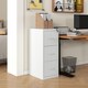 image 2 of HOMCOM 3 Drawer Filing Cabinet, Vertical File Cabinet with Adjustable Hanging Bar for A4 and Letter Size, Steel Printer Stand for Home Office, Cream White