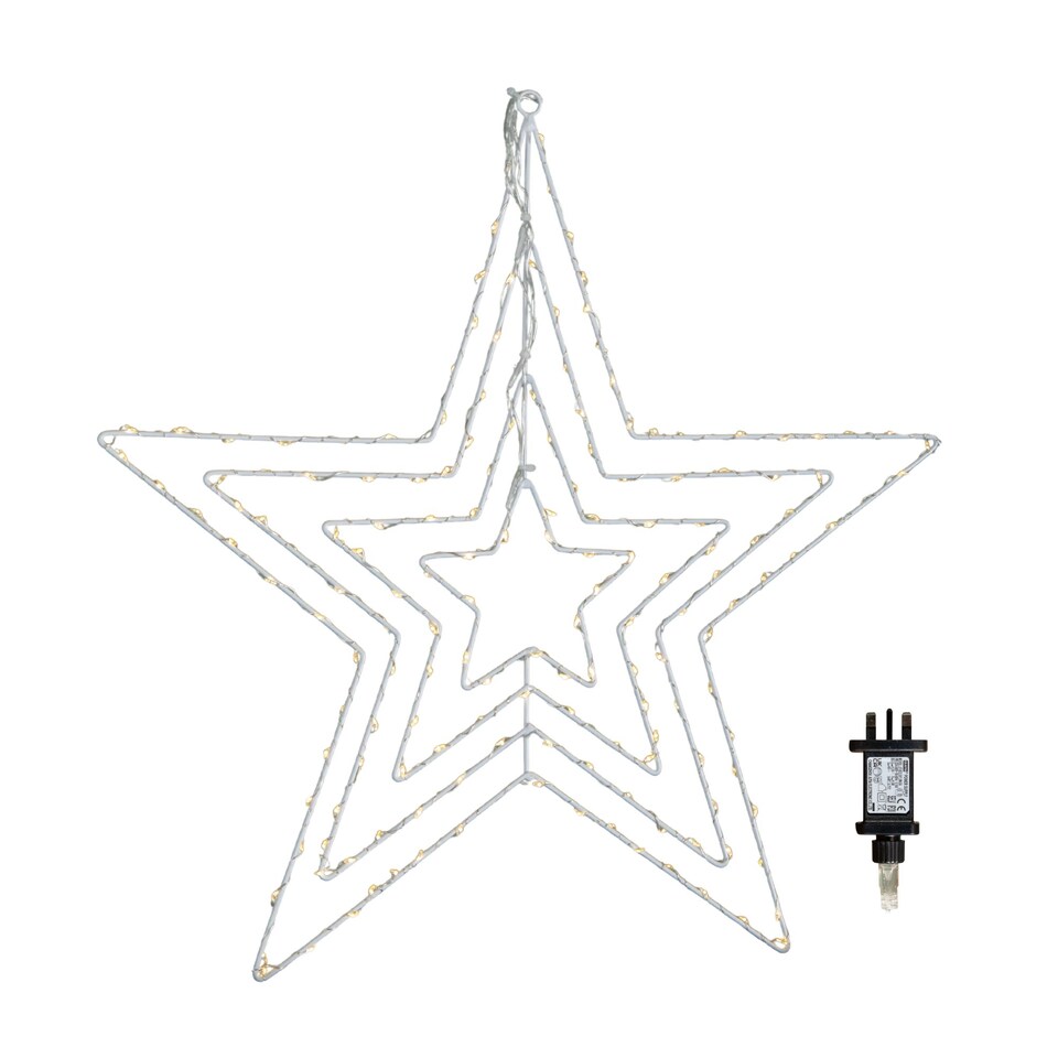 image 1 of 50 x 50cm Light up 4 Layered Christmas Star with 165 Warm White LEDs