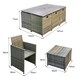 image 5 of HESTIA Rattan Dining Set 10 Seater Cube for Garden Patio