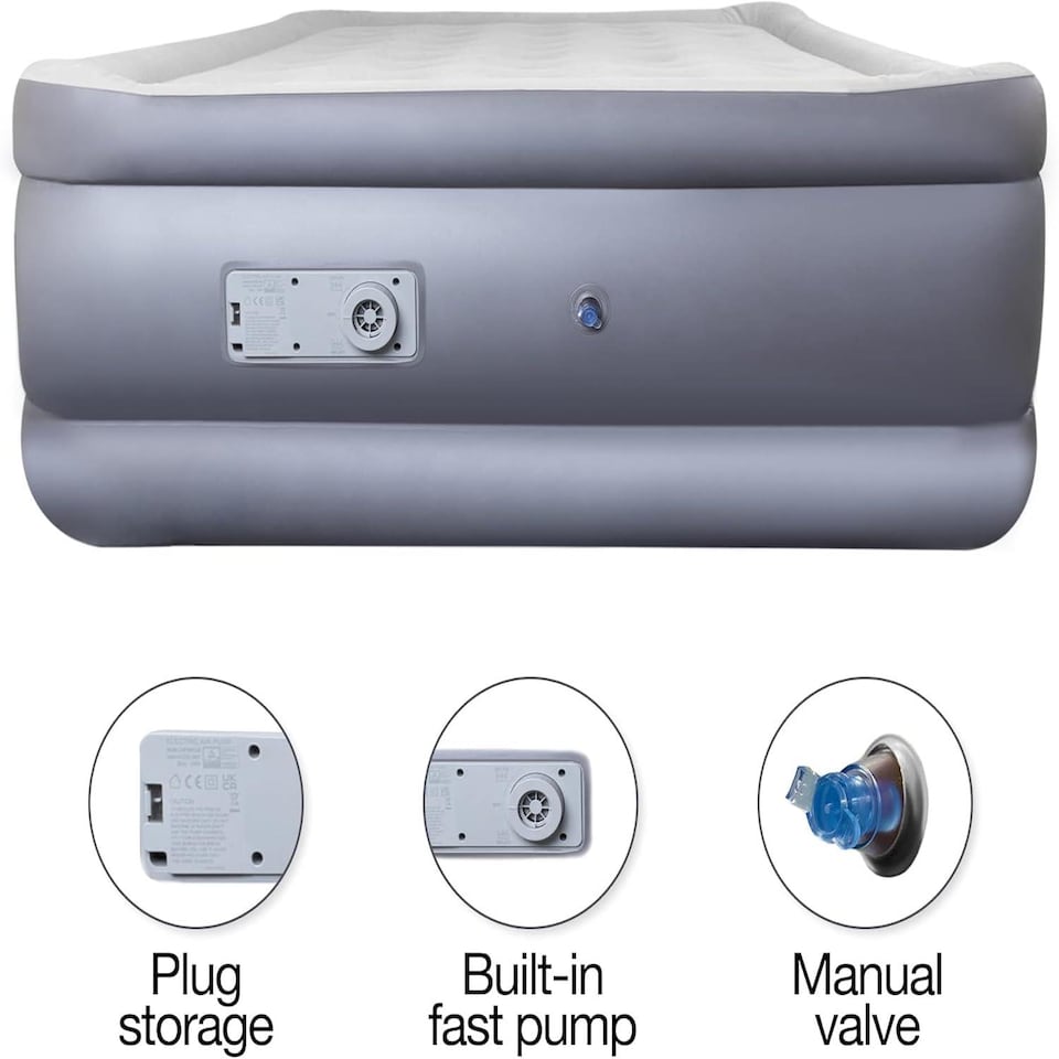 image 1 of Dreamcatcher Single Air Bed Premium Blow up Mattress with Built in Pump 196x97x47 and Storage Bag Included