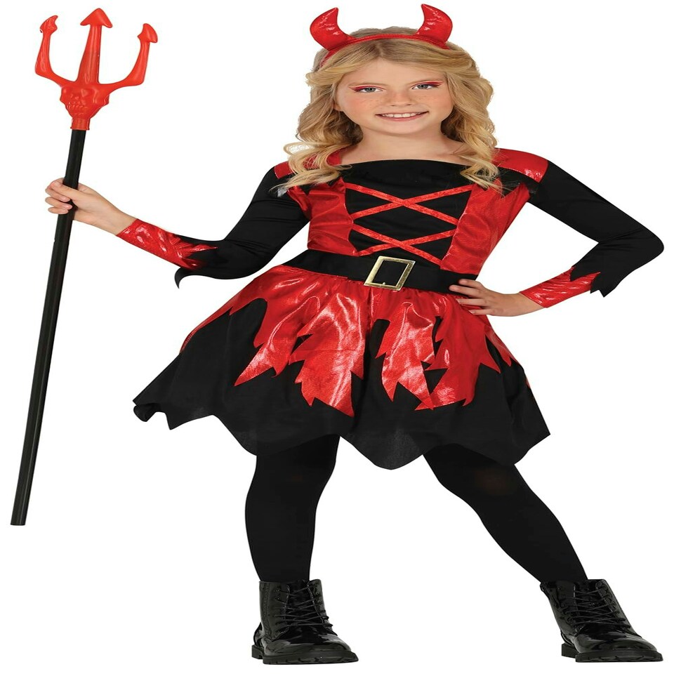 image 1 of Fancy Dress Child Little Devil Red Black - 7-9 Years