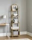 image 3 of 5-Tier Tempered Glass Shelf Unit, Arched Display Rack, Metallic Gold Frame 183.5 cm