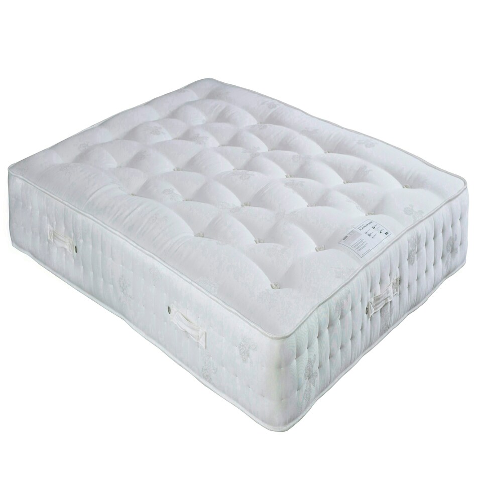 image 1 of Warwick Grey Velvet Ottoman Bed And Signature Platinum 2000 Pocket Sprung Mattress King Size N/A