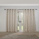 image 2 of Meadows Lined Eyelet Jacquard Curtains 116cm x 183cm Cream Cream | Cream