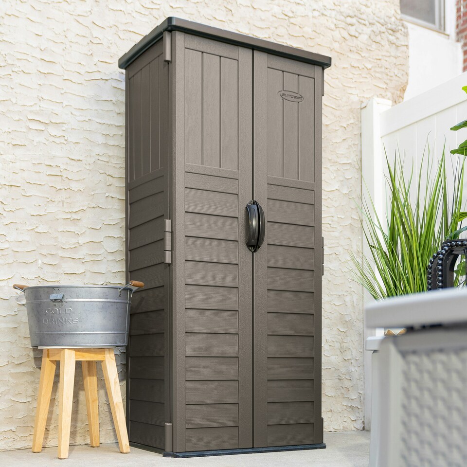 image 1 of Suncast Mannington Storage Cabinet - Stone Grey | Grey