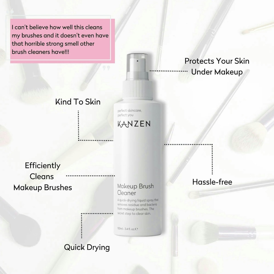 image 1 of Kanzen Skincare Makeup Brush Cleaner 100ml