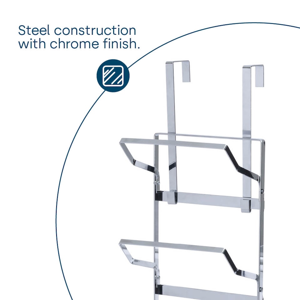 image 1 of Over Door Towel Holder Rack Chrome
