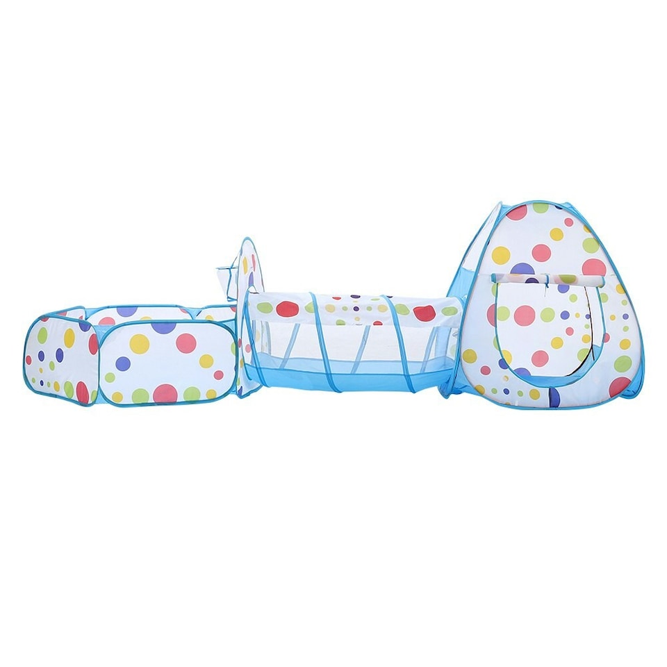 image 1 of Living and Home 3-in-1 Play Tent Set for Kids ball pool tunnel & tent | Multi
