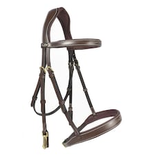 Whitaker Madrid Leather Horse Snaffle Bridle | Multi | Havana | Cob | 1