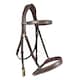 image 1 of Whitaker Madrid Leather Horse Snaffle Bridle | Multi | Havana | Cob | 1